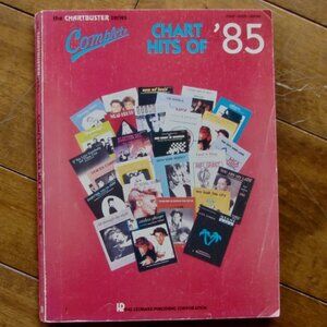Chart Hits of 85 Piano Vocal Guitar Sheet Music Song Book Vintage 80s